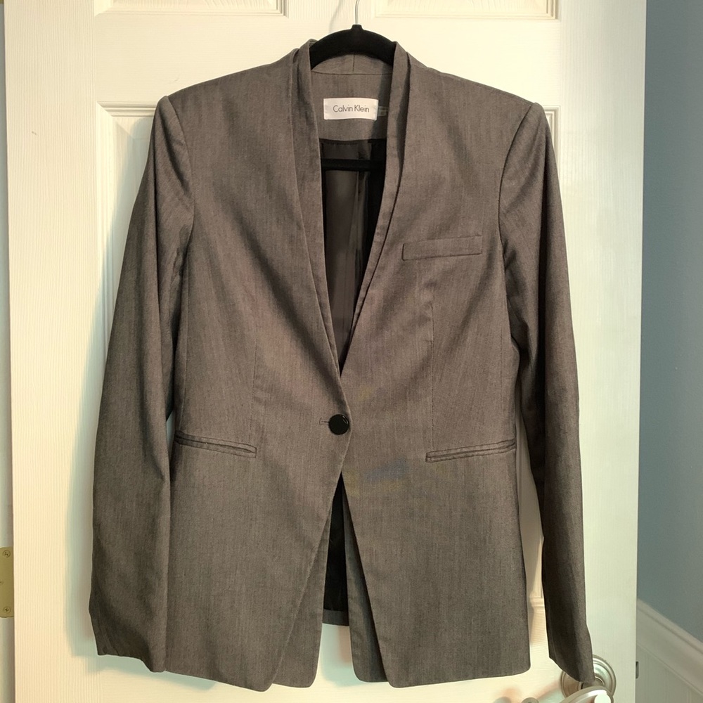 Gray Calvin Klein blazer